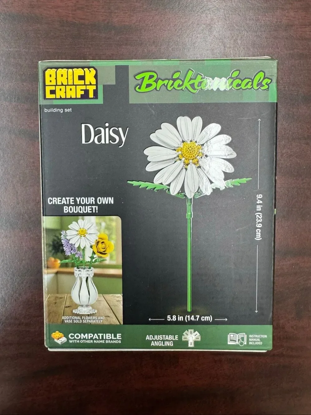 NWT Brick Craft Bricktanicals Daisy Flower Building Set- 46 Piece